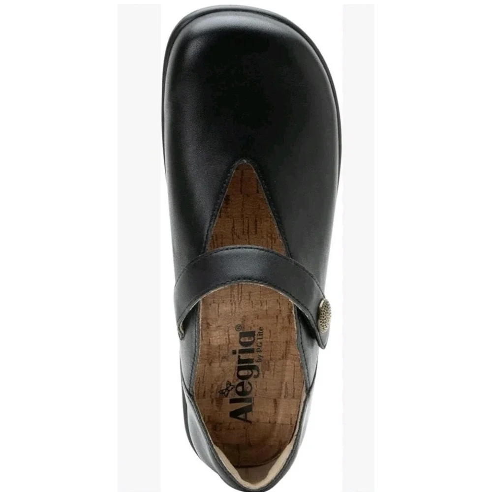Alegria Ophelia Black Leather Shoe Clog Womens US 8 EU 38 Excellent Allegria - Picture 12 of 12